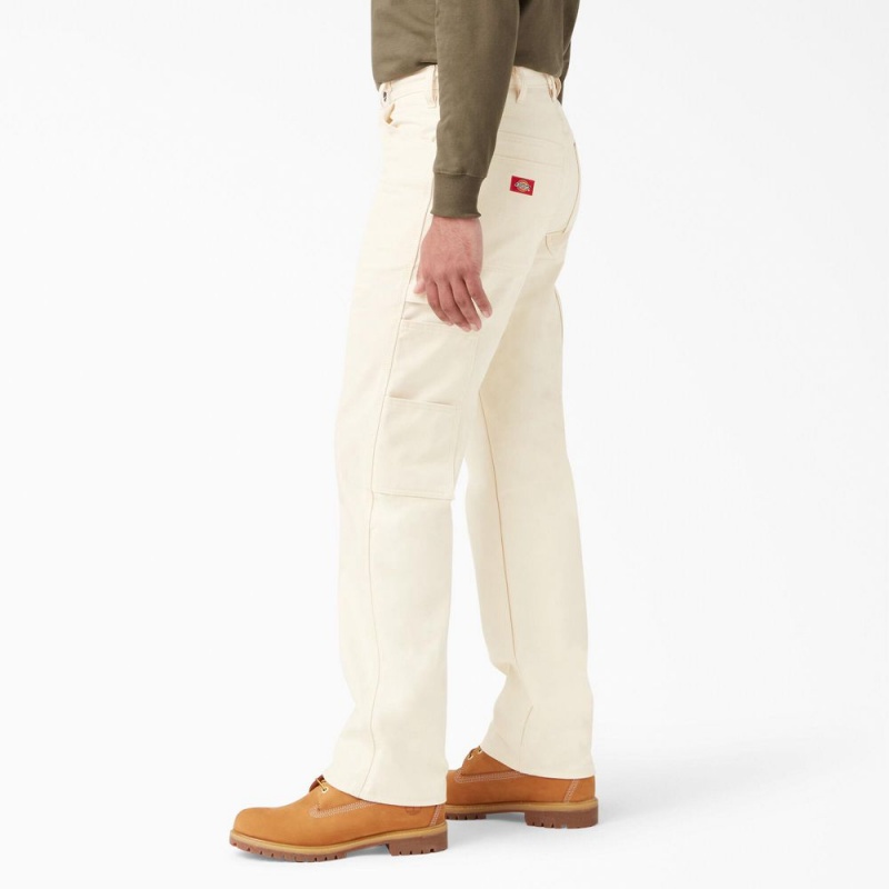 Beige Men's Dickies Relaxed Fit Straight Leg Painter's Pants | GUX758319