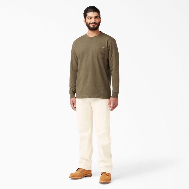 Beige Men's Dickies Relaxed Fit Straight Leg Painter's Pants | GUX758319