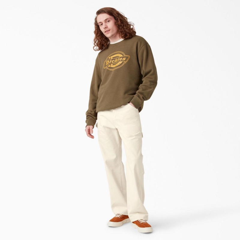 Beige Men's Dickies Relaxed Fit Straight Leg Painter's Pants | GUX758319