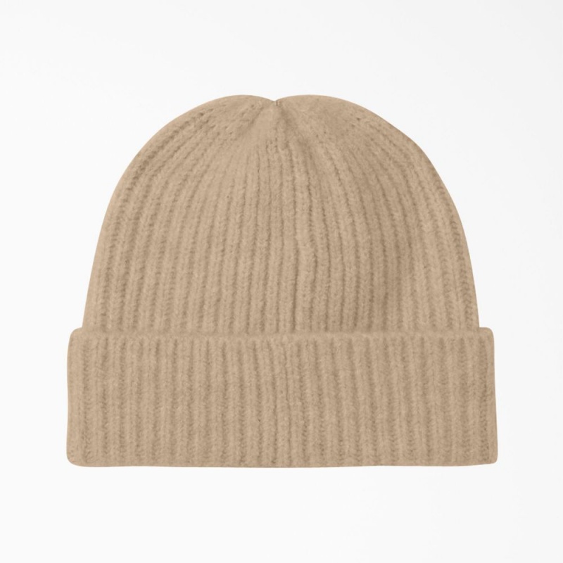 Beige Women's Dickies Brewton Beanie | UFR610354