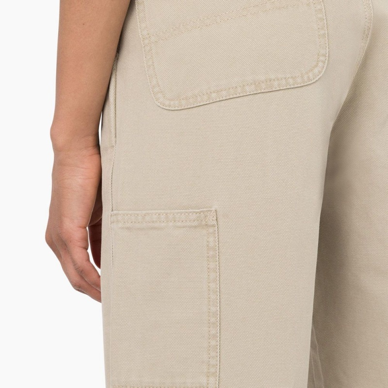 Beige Women's Dickies Regular Fit Duck Pants | HCI178529