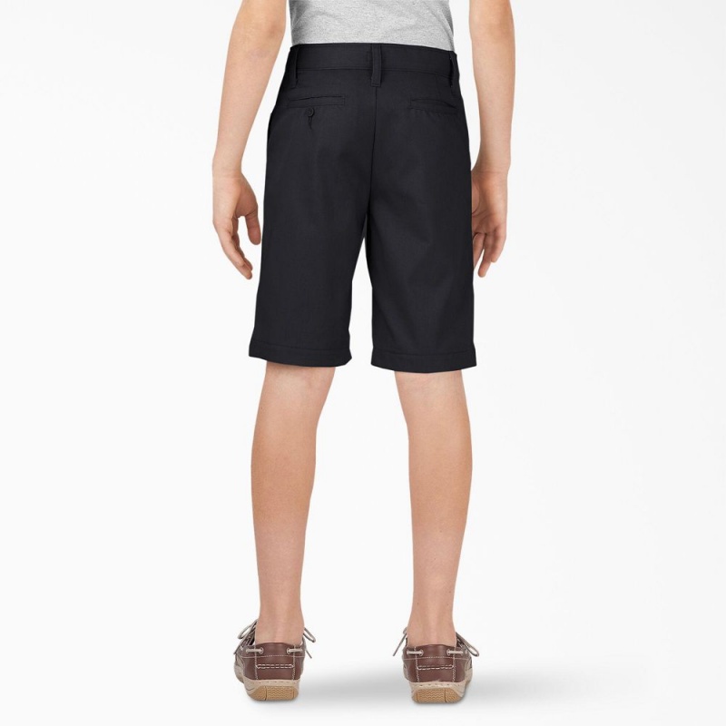 Black Kids' Dickies FLEX Slim Fit Shorts | EDT745308