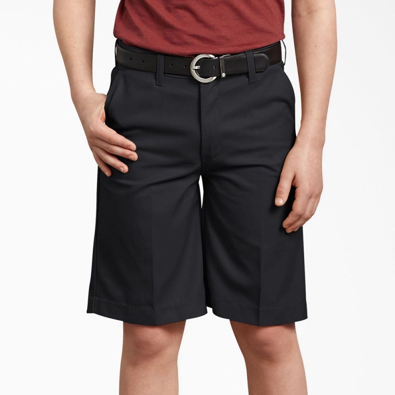 Black Kids' Dickies Husky Classic Fit Shorts | LZH103764