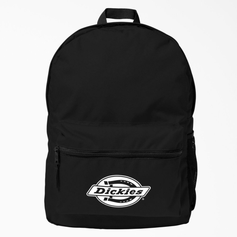 Black Kids\' Dickies Logo Backpack | DLN759362