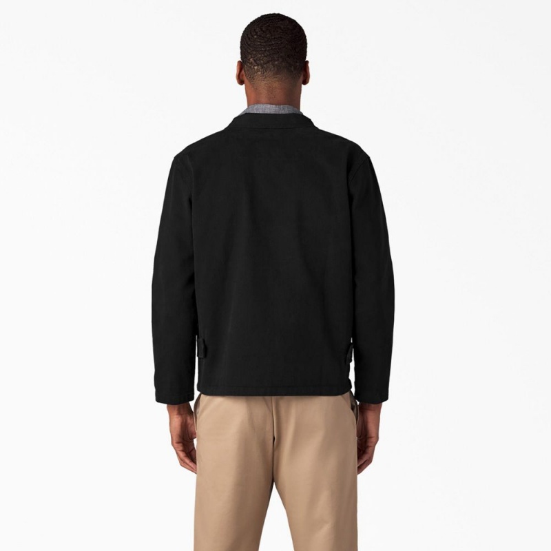 Black Men's Dickies 1922 Brushed Twill Jacket | HMN051847