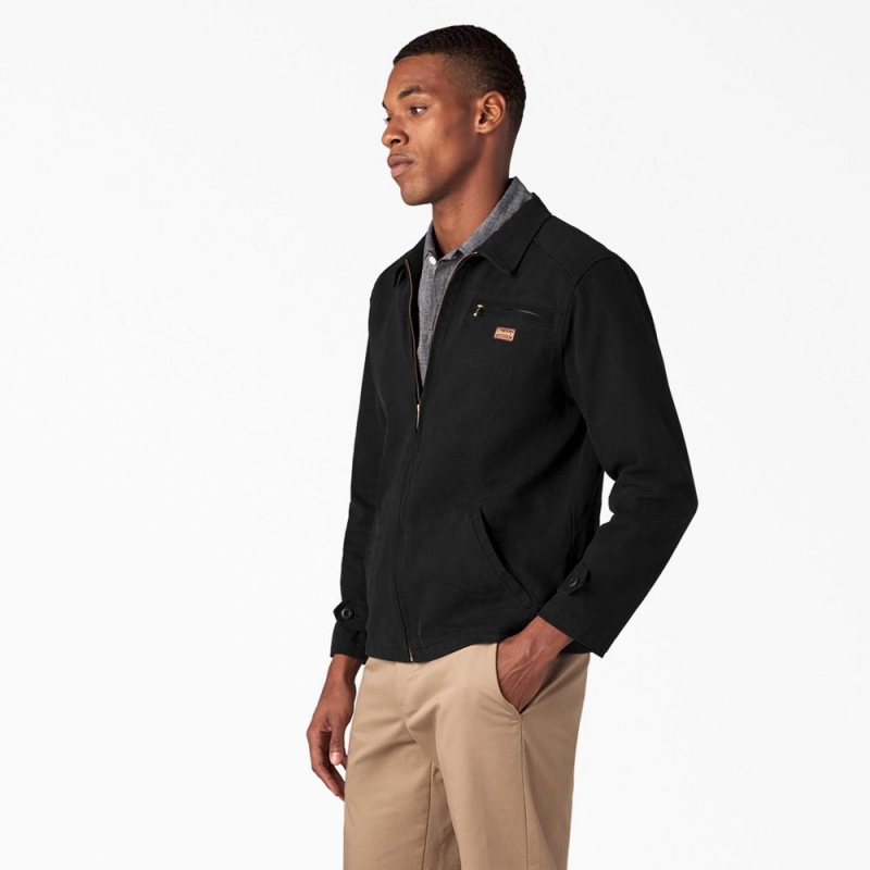 Black Men's Dickies 1922 Brushed Twill Jacket | HMN051847