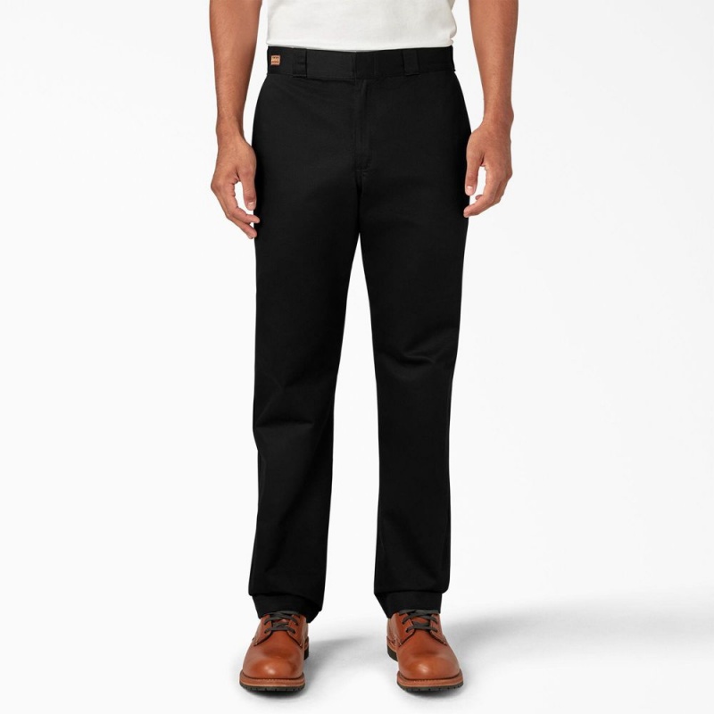 Black Men\'s Dickies 1922 Cotton Pants | FDV048329