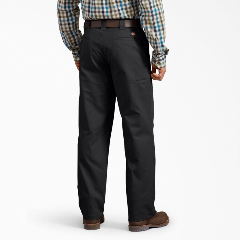 Black Men's Dickies Active Waist Regular Fit Pants | KSQ365871