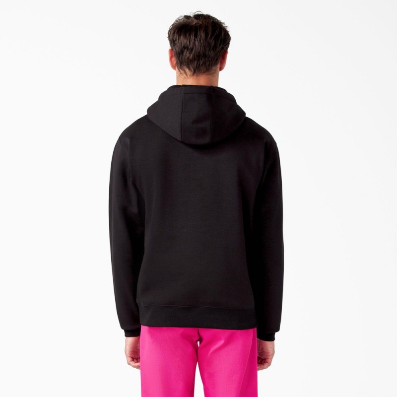 Black Men's Dickies Breast Cancer Awareness Logo Hoodie | VZA315609