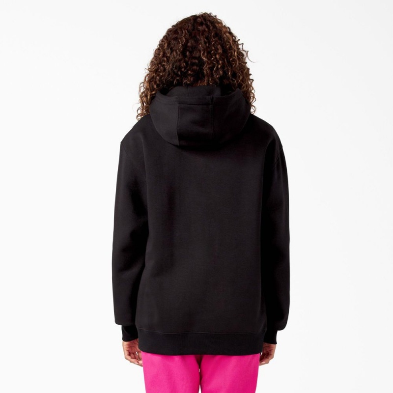 Black Men's Dickies Breast Cancer Awareness Logo Hoodie | VZA315609