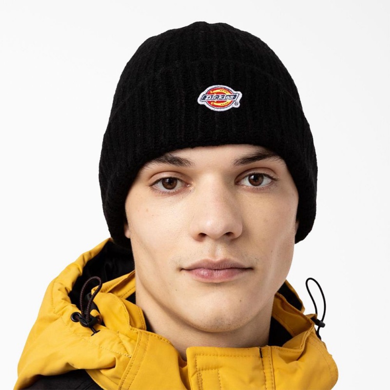 Black Men's Dickies Brewton Beanie | WRY920417