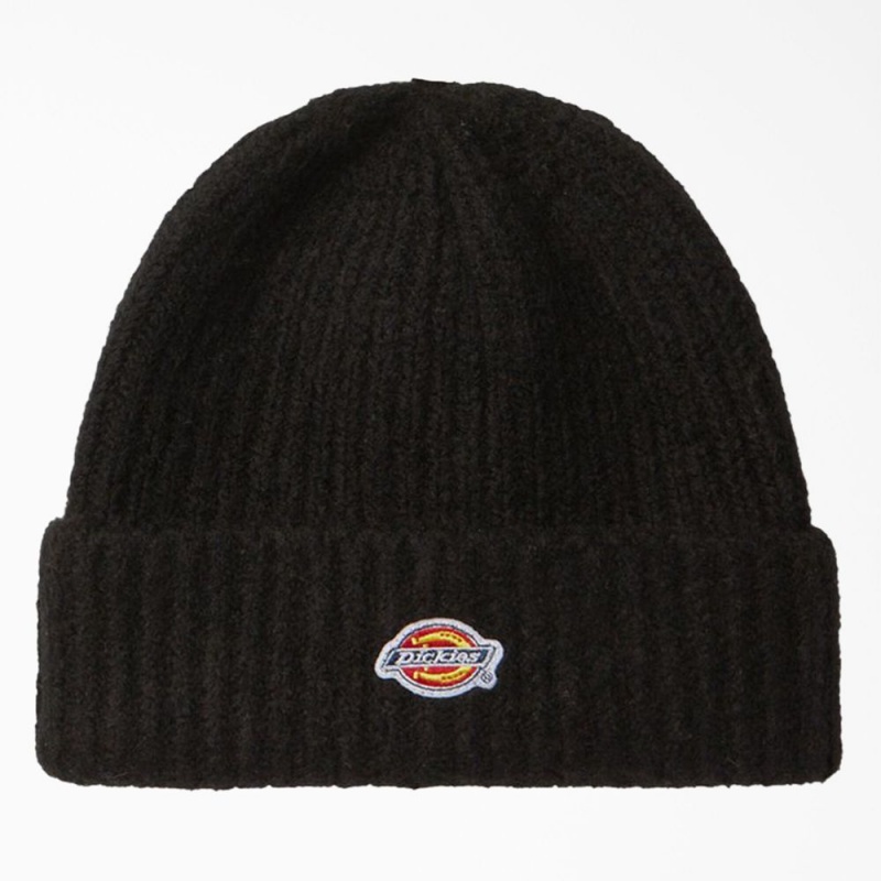 Black Men\'s Dickies Brewton Beanie | WRY920417