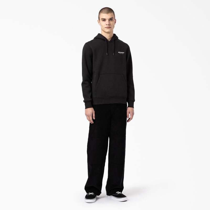 Black Men's Dickies Camden Box Graphic Hoodie | GOH720134