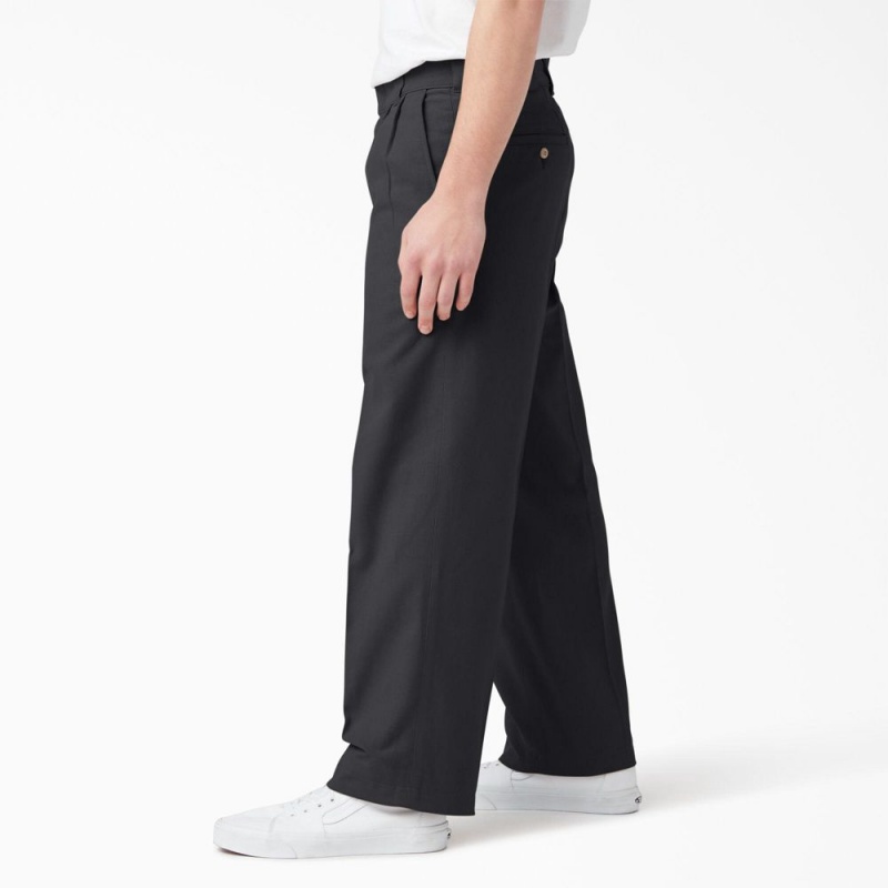 Black Men's Dickies Chatom Regular Fit Tapered Leg Pants | PIR637248