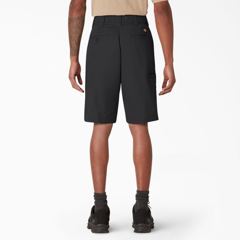 Black Men's Dickies Cooling Active Waist Shorts | DXF092183