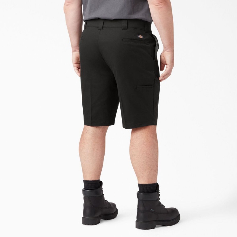 Black Men's Dickies Cooling Active Waist Shorts | DXF092183