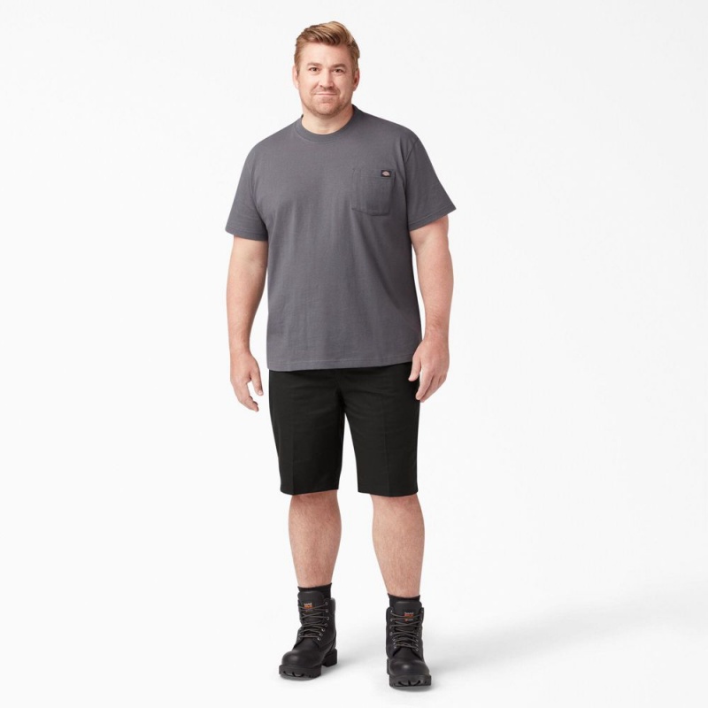 Black Men's Dickies Cooling Active Waist Shorts | DXF092183