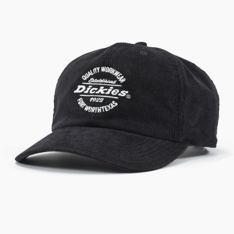 Black Men\'s Dickies Corduroy Cap | GNQ124670