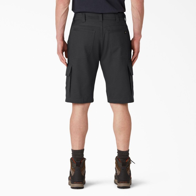 Black Men's Dickies DuraTech Ranger Relaxed Fit Duck Shorts | YOM715026