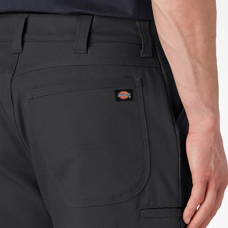 Black Men's Dickies DuraTech Ranger Relaxed Fit Duck Shorts | YOM715026