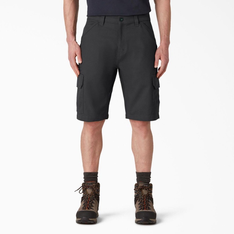 Black Men\'s Dickies DuraTech Ranger Relaxed Fit Duck Shorts | YOM715026