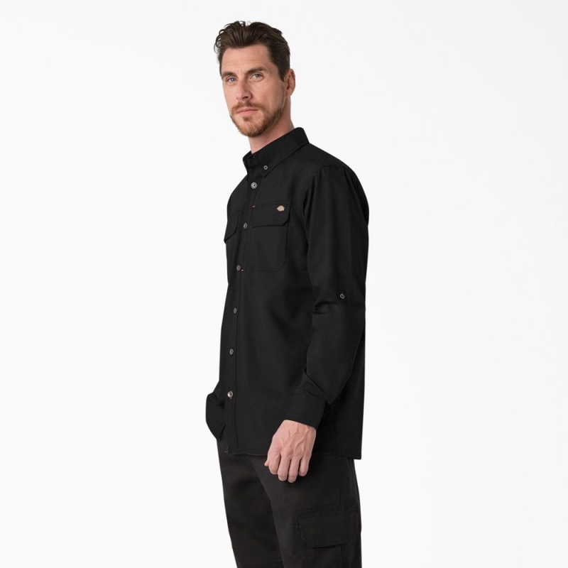 Black Men's Dickies DuraTech Ranger Ripstop Shirt | ZPH859742