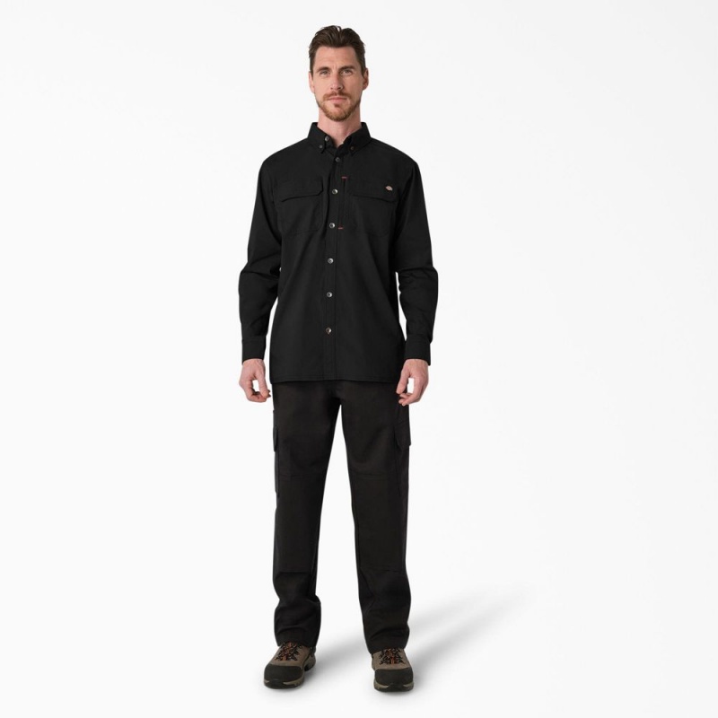 Black Men's Dickies DuraTech Ranger Ripstop Shirt | ZPH859742