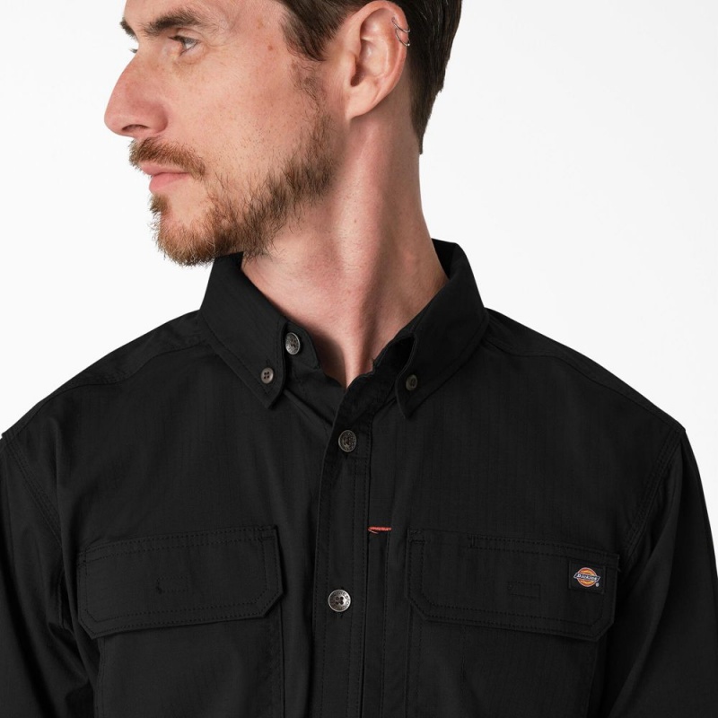 Black Men's Dickies DuraTech Ranger Ripstop Shirt | ZPH859742