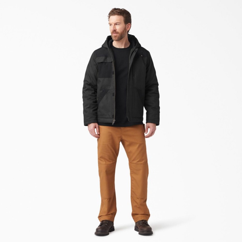 Black Men's Dickies DuraTech Renegade FLEX Duck Jacket | UQL538402