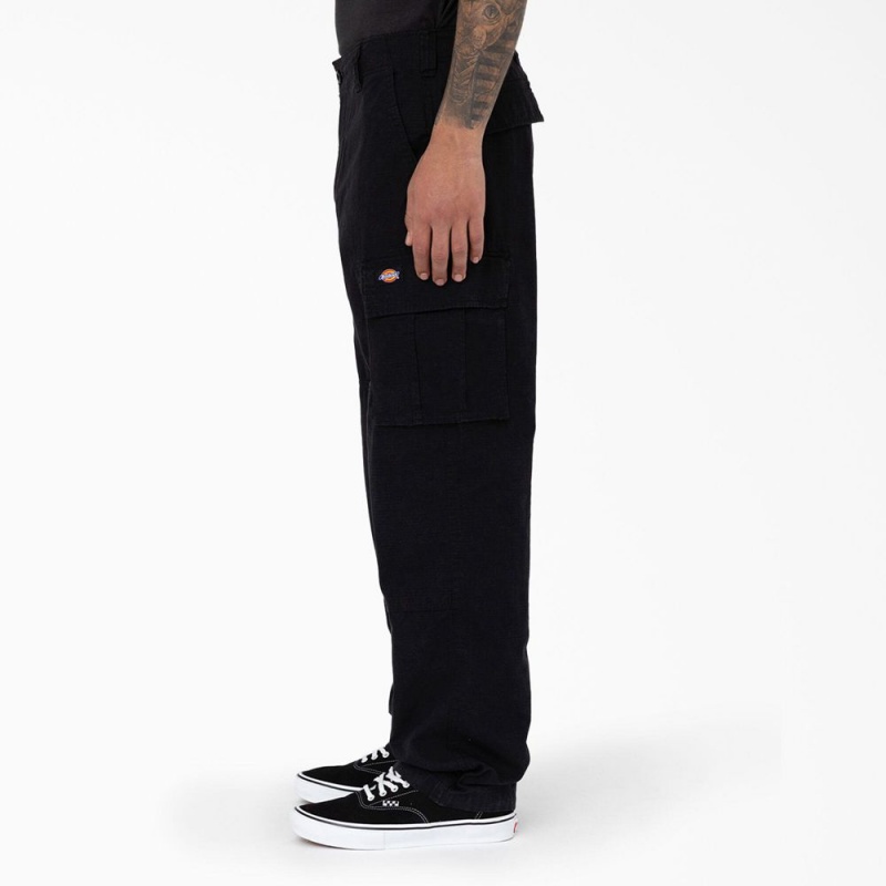 Black Men's Dickies Eagle Bend Relaxed Fit Double Knee Cargo Pants | DXZ596428