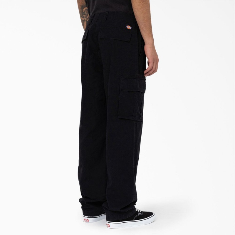 Black Men's Dickies Eagle Bend Relaxed Fit Double Knee Cargo Pants | DXZ596428