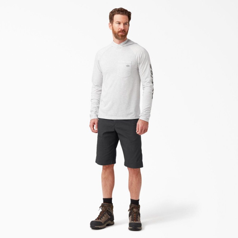 Black Men's Dickies FLEX Cooling Regular Fit Utility Shorts | OVU802364