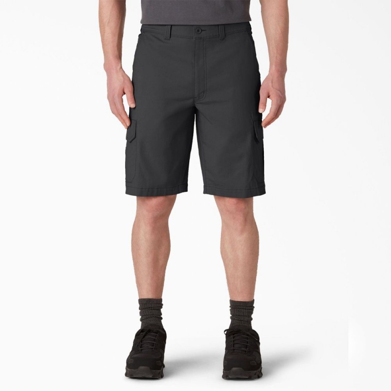 Black Men\'s Dickies FLEX Cooling Regular Fit Cargo Shorts | LBI872054