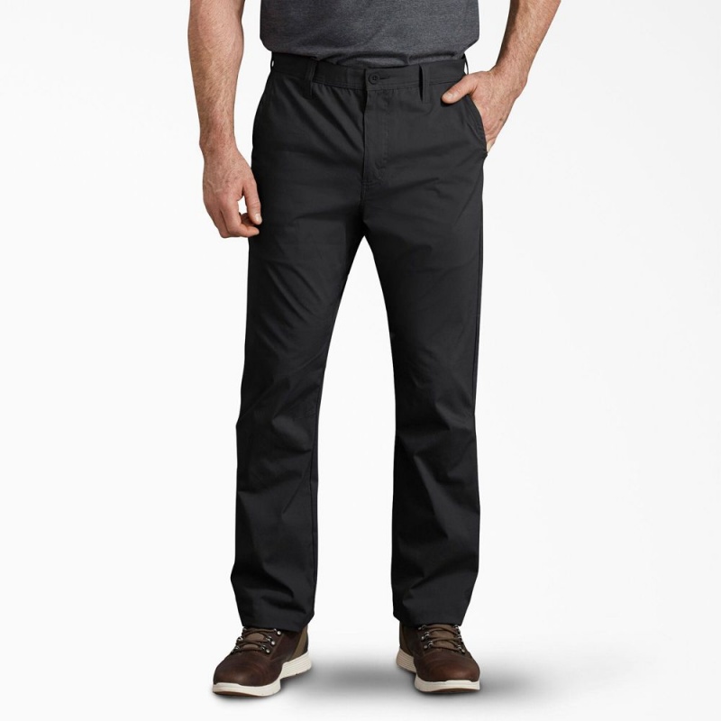 Black Men\'s Dickies FLEX Cooling Relaxed Fit Pants | SQI574210