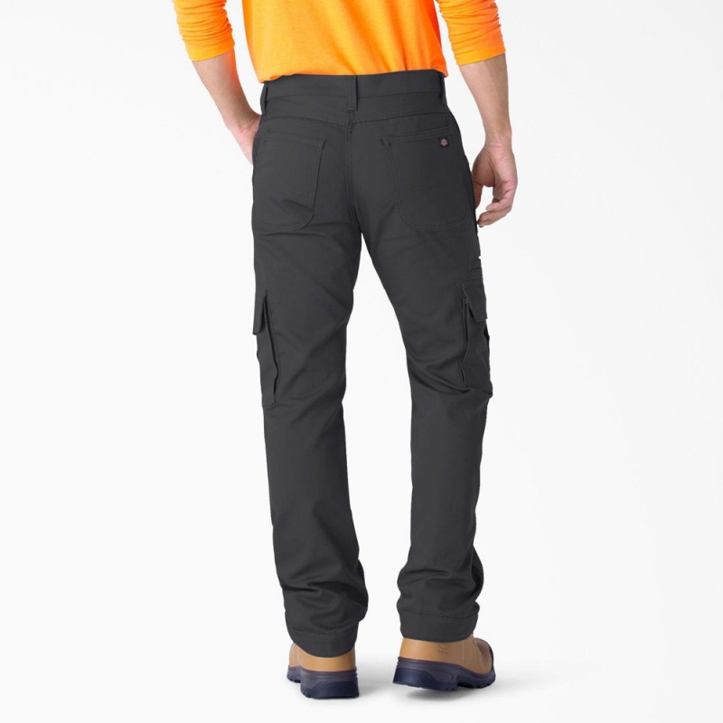 Black Men's Dickies FLEX DuraTech Relaxed Fit Duck Cargo Pants | CAM547068