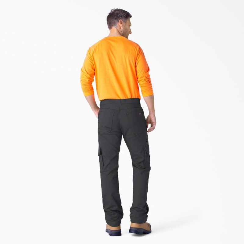 Black Men's Dickies FLEX DuraTech Relaxed Fit Duck Cargo Pants | CAM547068