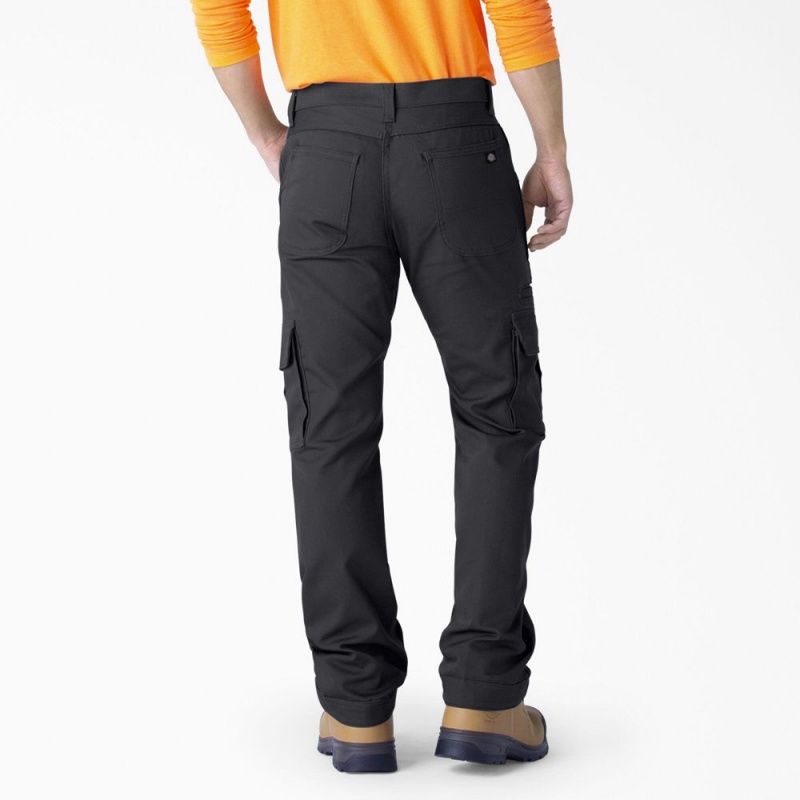 Black Men's Dickies FLEX DuraTech Relaxed Fit Ripstop Cargo Pants | NWV264895