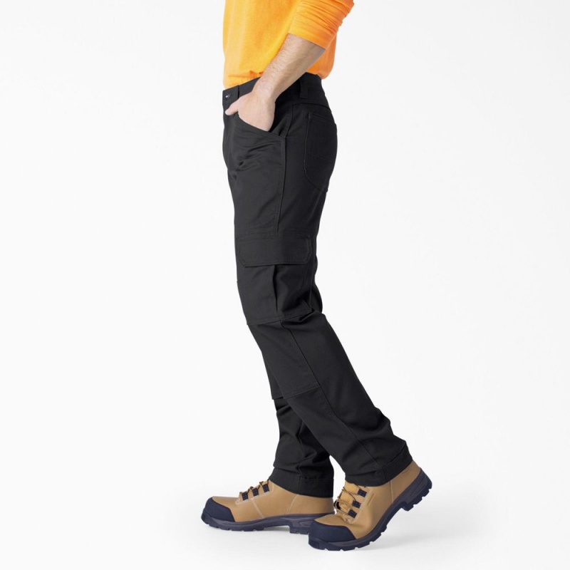 Black Men's Dickies FLEX DuraTech Relaxed Fit Ripstop Cargo Pants | NWV264895