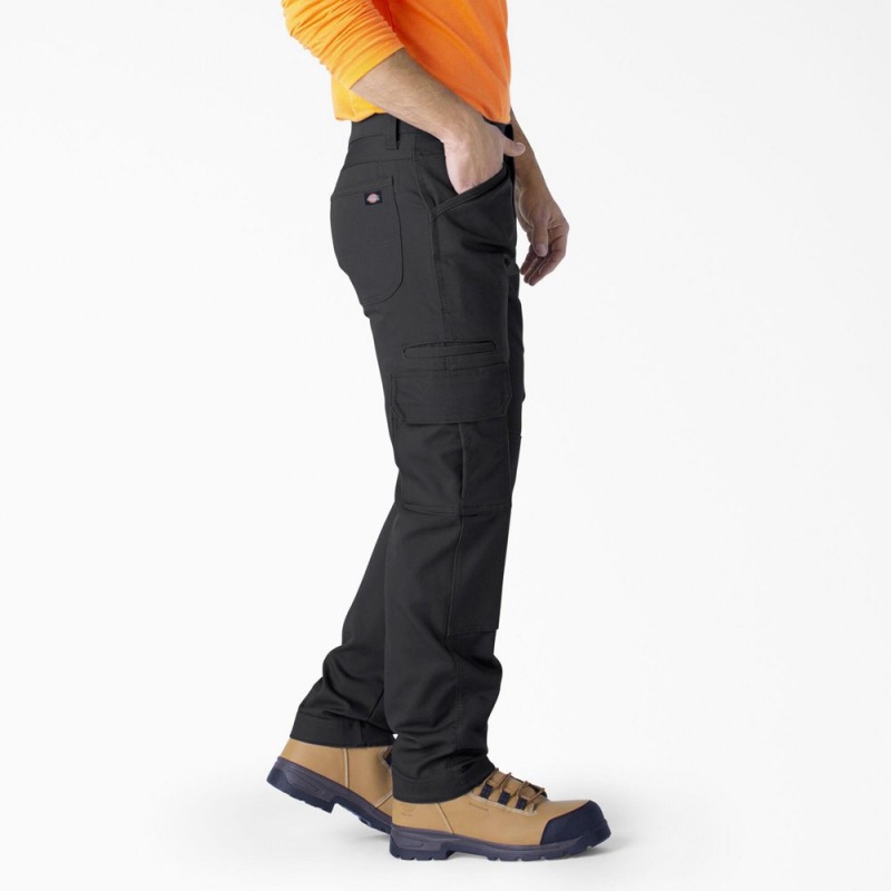 Black Men's Dickies FLEX DuraTech Relaxed Fit Ripstop Cargo Pants | NWV264895