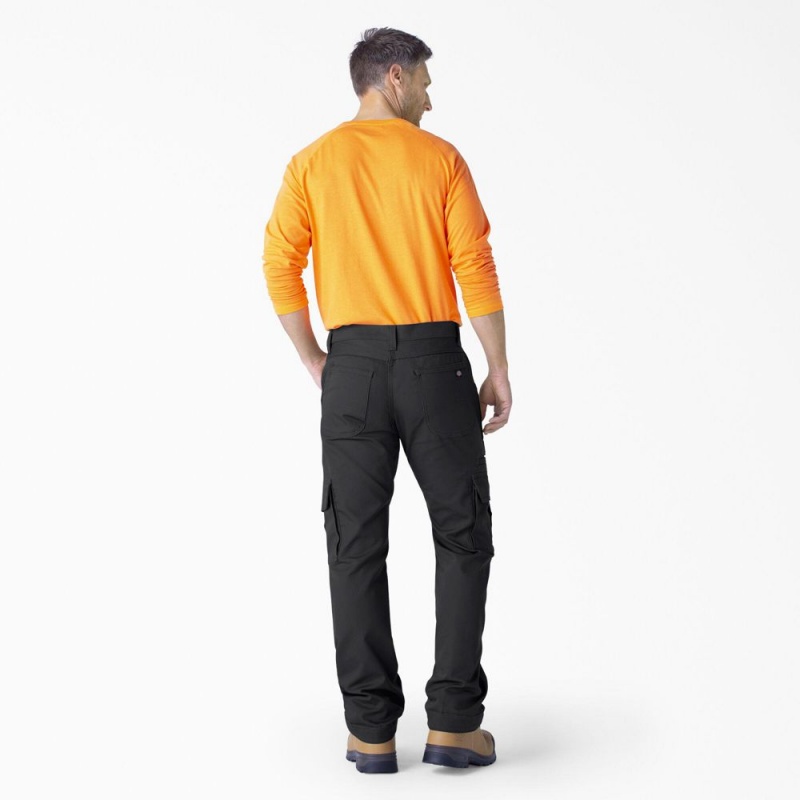 Black Men's Dickies FLEX DuraTech Relaxed Fit Ripstop Cargo Pants | NWV264895