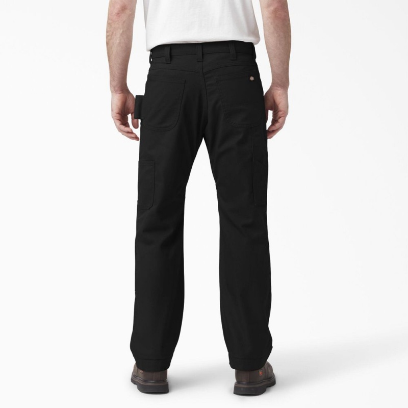 Black Men's Dickies FLEX DuraTech Relaxed Fit Duck Pants | UAC584936