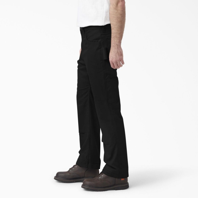 Black Men's Dickies FLEX DuraTech Relaxed Fit Duck Pants | UAC584936