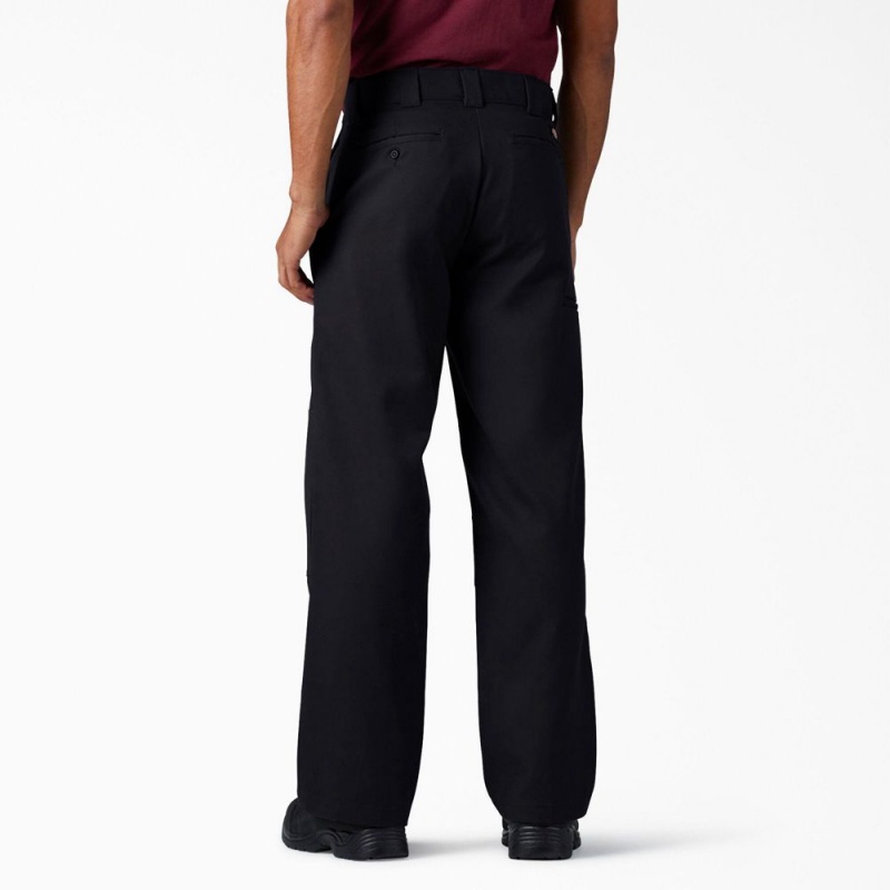 Black Men's Dickies FLEX Loose Fit Double Knee Work Pants | ZNM496807