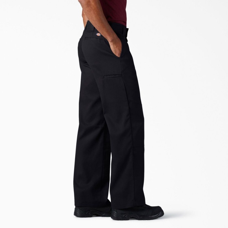 Black Men's Dickies FLEX Loose Fit Double Knee Work Pants | ZNM496807