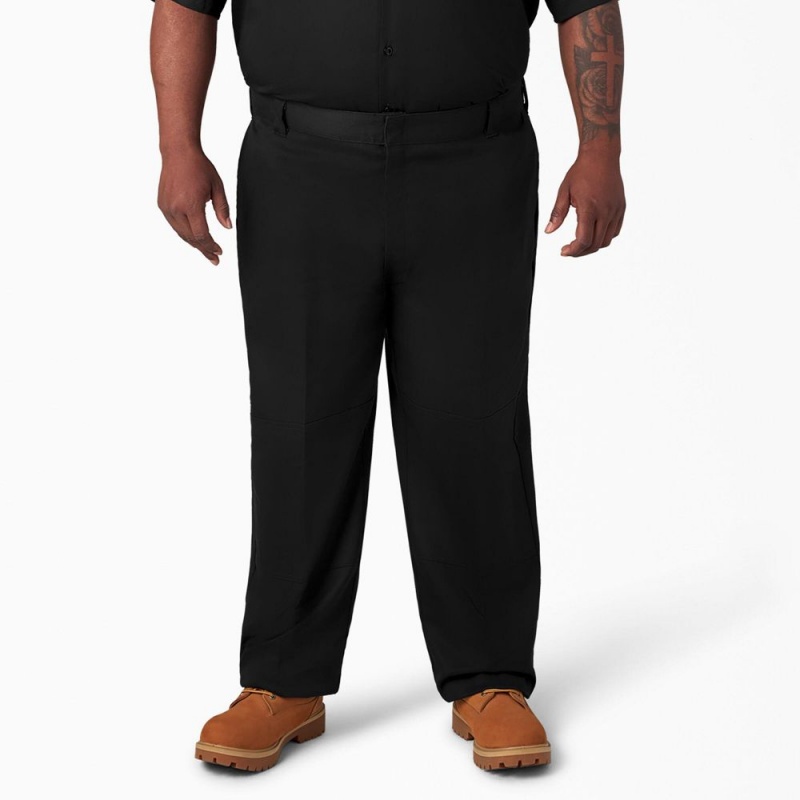 Black Men's Dickies FLEX Loose Fit Double Knee Work Pants | ZNM496807