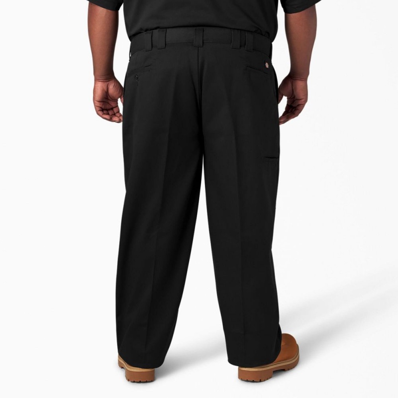 Black Men's Dickies FLEX Loose Fit Double Knee Work Pants | ZNM496807