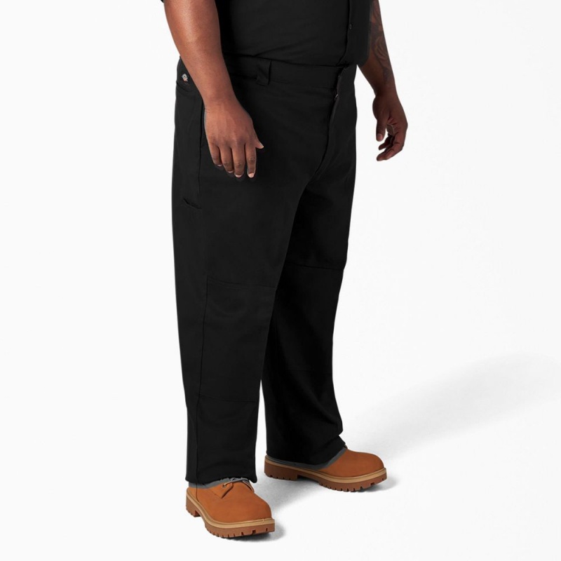 Black Men's Dickies FLEX Loose Fit Double Knee Work Pants | ZNM496807