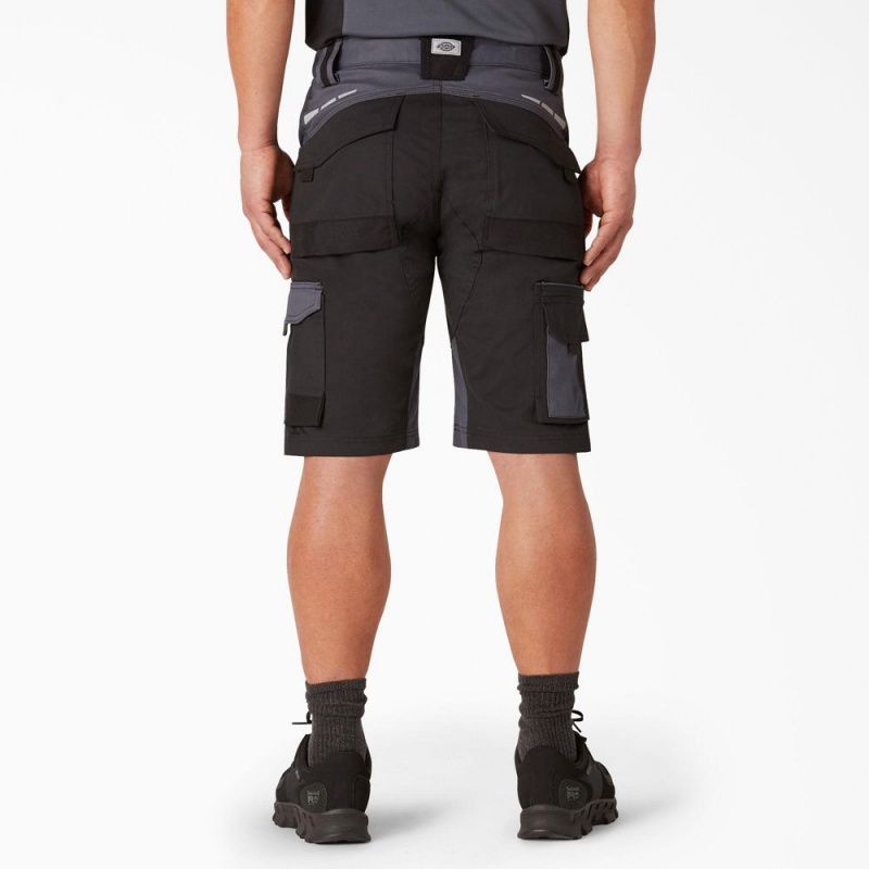 Black Men's Dickies FLEX Performance Workwear GDT Cargo Shorts | YHT275486