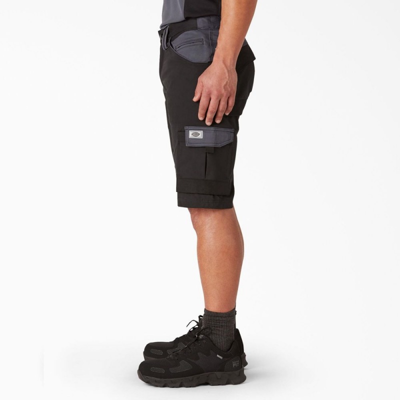 Black Men's Dickies FLEX Performance Workwear GDT Cargo Shorts | YHT275486