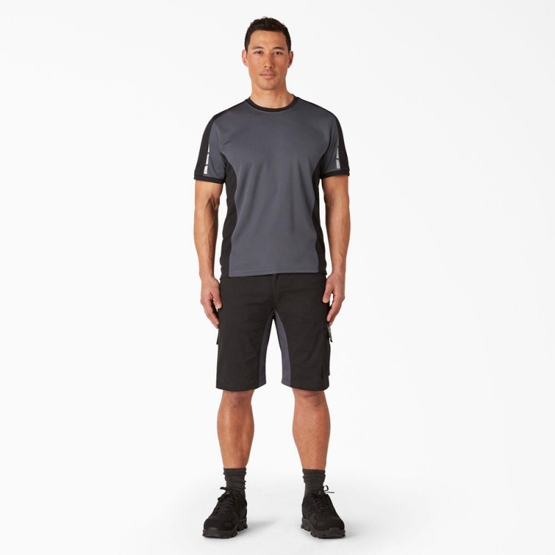 Black Men's Dickies FLEX Performance Workwear GDT Cargo Shorts | YHT275486